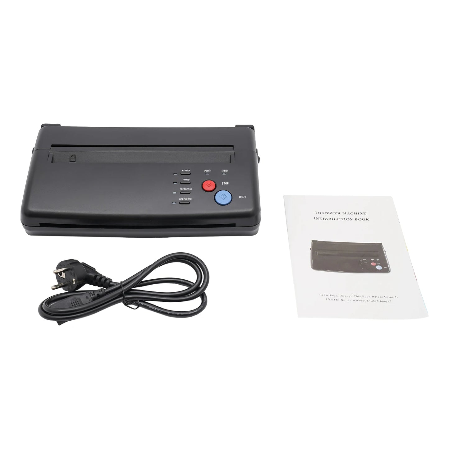 Impressora de copiadora de máquina de estêncil de transferência de tatuagem 220V, largura de digitalização eficaz: 21cm, A4, preto