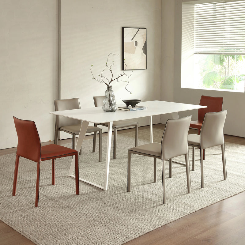 Stackable Household Dining Chairs Italian Style Minimalism Light Luxury Dining Chairs Makeup Backrest Cadeira Home Furniture