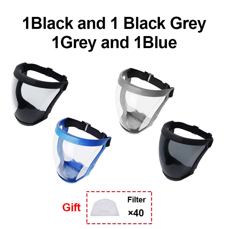 Máscara de protección laboral, protector facial transparente, protector facial transparente, pantalla protectora facial, accesorios de cocina, gadgets