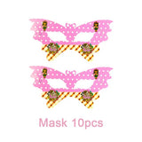 LO&amp;Ling-Cartoon Theme Party Decoration, Disposable Tableware, Hanging Banner, Whistle Mask, Baby Shower, Photo Prop, Girl Birthday 