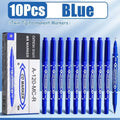 10Pcs Double Tip Permanent Markers Pens Waterproof Oily Fine Tip Black Painting Marker Graffiti Marking Pens School Supplies