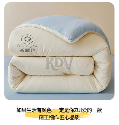100% Cotton Filled Super Soft Autumn Winter Quilt Lightweight Fluffy Warm Duvets Core Grade A Comfort Quilted Double Comforter