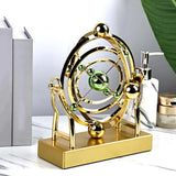 Rotating Magnetic Wobbler Earth Perpetual Motion Desktop Office Model Ornament Simple USB Decor Orb M1u8