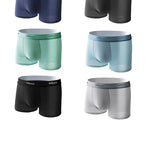 MiiOW 3Pcs Lot Men Boxer Shorts Graphene Antibacterial Ice Silk Underwear Men's Boxer Shorts Seamless Breathable Male Panties L-5XL