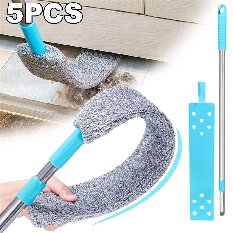 Cepillo telescópico para trapeador con mango largo, para limpiar huecos, para mesitas de noche y sofás, herramienta de limpieza para el hogar.