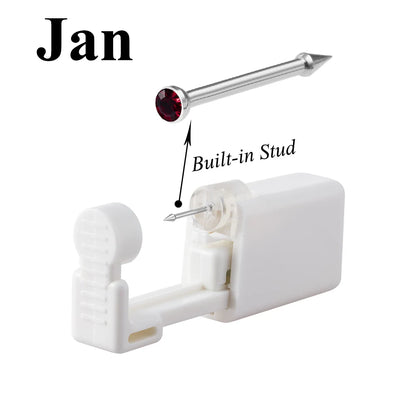 1 Unit Disposable Safe Sterile Piercing Unit For CZ Nose Studs Piercing Gun Piercer Tool Machine Kit Earring Stud Body Jewelry