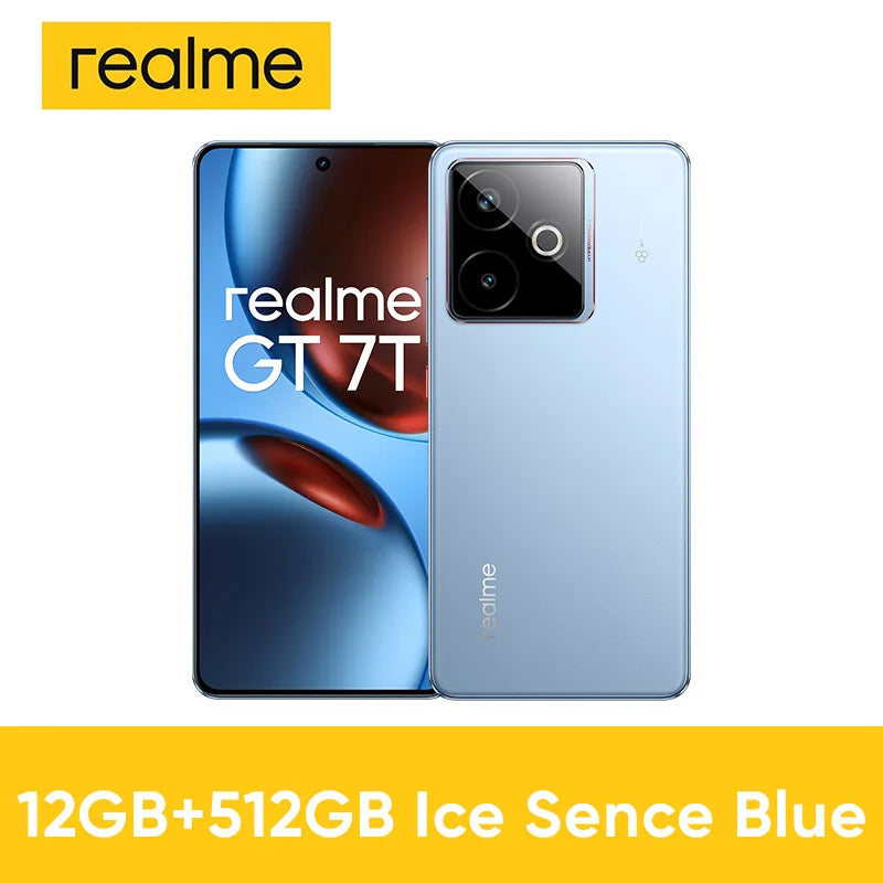 realme GT 7T Smartphone 5G 2025 New MediaTek 8400-MAX 7000mAh Titan Battery 120W Ultra Charge 6.8'' 120Hz Display Global Version