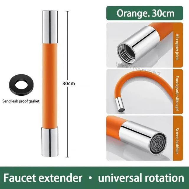 360° Rotating Silica Gel Faucet Extender Flexible Bending Bathroom Faucet Sink Universal Splash Extender Kitchen Accessories