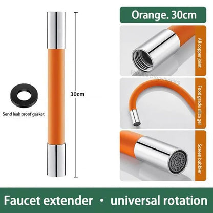 360° Rotating Silica Gel Faucet Extender Flexible Bending Bathroom Faucet Sink Universal Splash Extender Kitchen Accessories