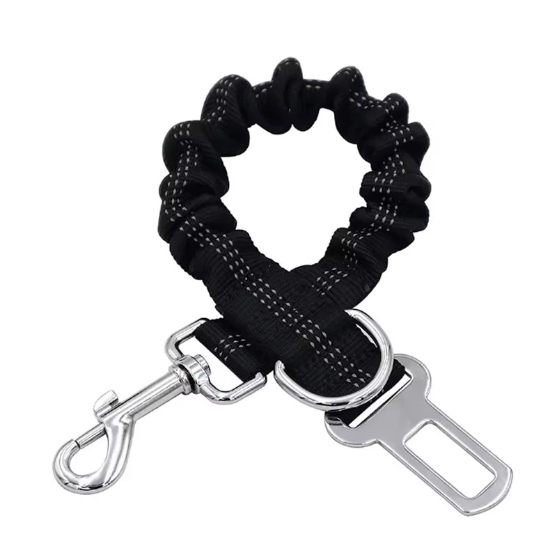 Dog safety leash pet car seat belt dog traction seat belt buffer elastic safety rope traction leash dog traction leash