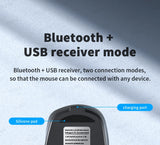 Ergonomic Wireless Bluetooth Mouse 1600DPI for MacBook Tablet Computer Laptop Rechargeable Mouse 2.4GHz USB PC Setup Accessories