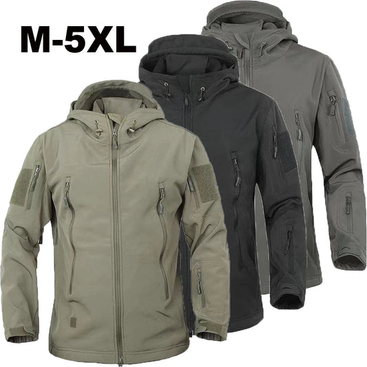 Chaquetas SoftShell de invierno para hombre, pantalones tácticos, para acampar, senderismo, caza, pesca, sudaderas de forro polar, abrigos, tallas S-5XL, pantalones cargo para exteriores.