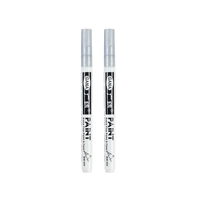 Fine tip permanent Paint Marker Pen DIY Paint Metallic Pen Permanent Gold SILVER Marker Touch Up,School Model Painting