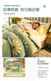 Plaid Super Thick Warm Blankets for Winter Autumn Milk Fleece Thicken Warmth Sleeping Blanket Soft Fluffy Comforter Quilt Duvet