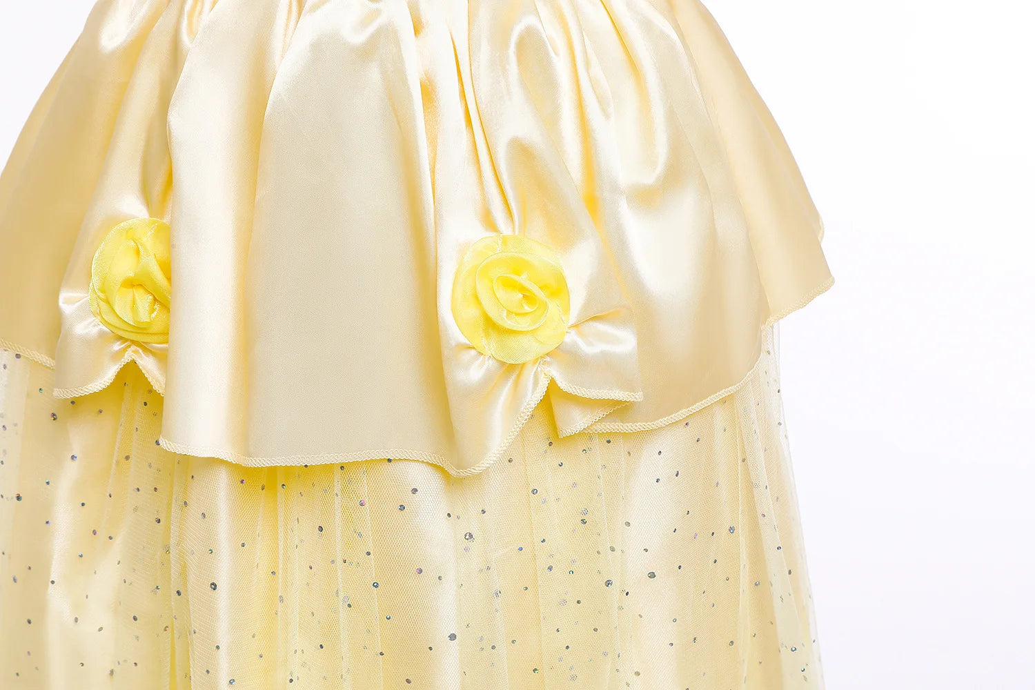 2025 Cosplay Belle Princess Dress Girls Dresses For Beauty and beast Party Clothing Magic stick crown Costume 3-12Y