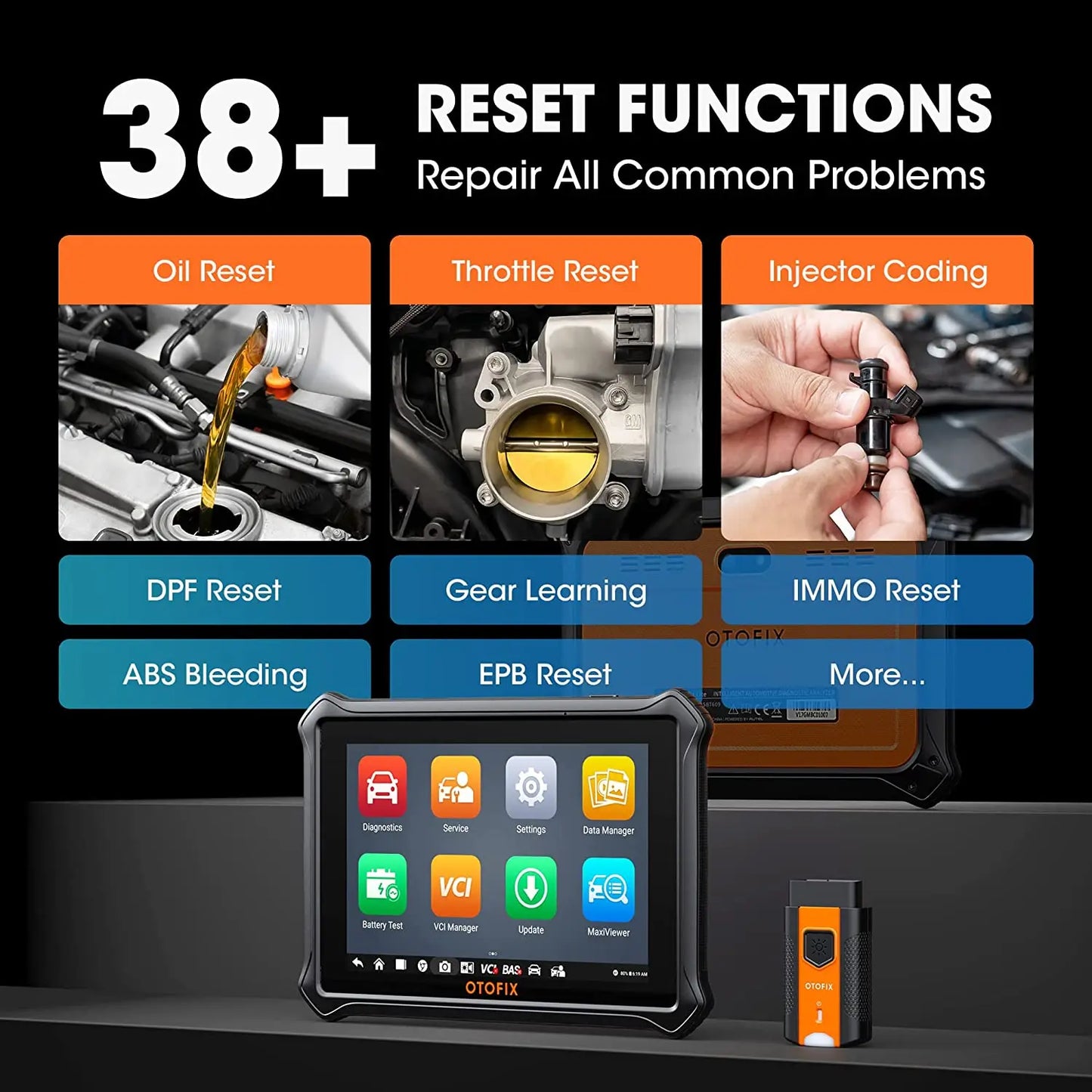 Escáner OBD2 automotriz OTOFIX D1 Lite, actualización de 2 años, control bidireccional, herramienta de escaneo de diagnóstico de todos los sistemas FCA SGW CAN FD y DoIP