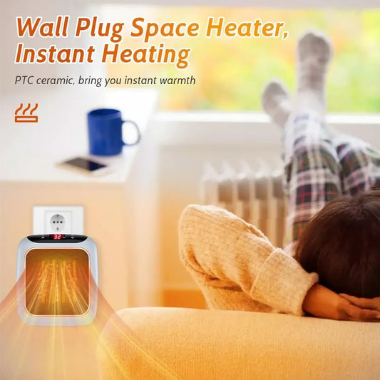 Mini calentador portátil para el hogar, dormitorio, oficina, calentador eléctrico con control remoto, ventiladores de calefacción verticales de bajo consumo, máquina calentadora