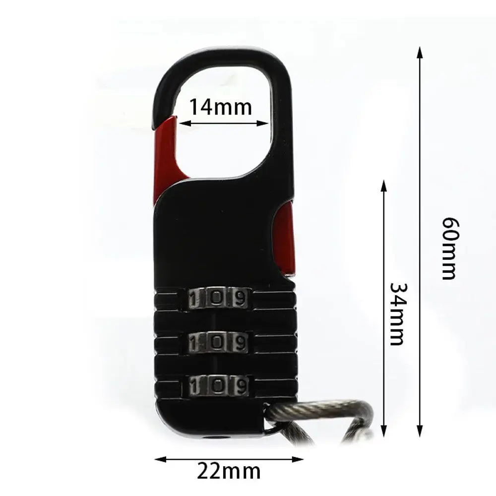 Universal 3-Digit Combination Password Cable Lock Bicycle Accessories Bicycle Lock Cable Lock Security Lock Helmet Lock