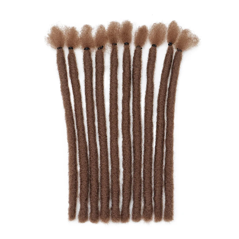 Dreadlocks sintéticos feitos à mão, 8 unidades, 10 fios, estilo hip-hop, tranças, extensão de cabelo, crochê, para homens e mulheres