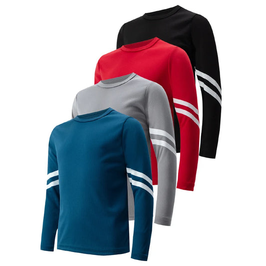 Children's Quick-Drying Sports Long Sleeve T-Shirt: Comfortable and Fashionable for Running, Basketball, Football, and Cycling