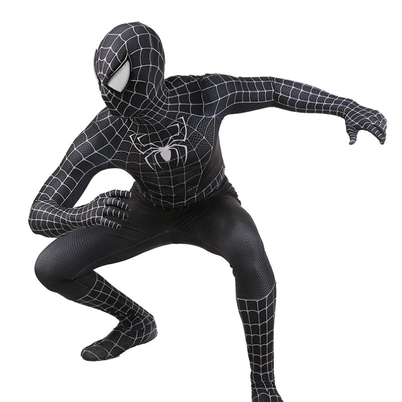 Tobey Maguire Spiderman Costume Black/Red Raimi Spider Man Cosplay Superhero Zentai Suit Halloween Costumes for Adults