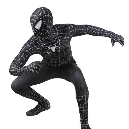 Tobey Maguire Spiderman Costume Black/Red Raimi Spider Man Cosplay Superhero Zentai Suit Halloween Costumes for Adults
