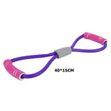 Gym 8 Word Elastic Band Chest Developer Rubber Expander Rope Sports Workout Resistance Bands Fitness Equipment Yoga Training