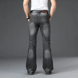 Denim Flared Jeans Men  Boot Cut Denim Pants Comfortable Slightly Slim Classic Loose Casual Blue Black Trousers For Male Bootcut