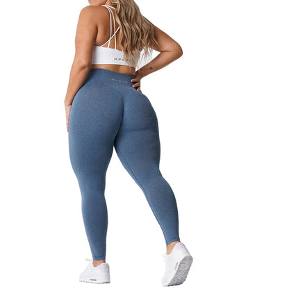 Nvgtn Seamless Fitness Leggings para Mulheres, Shorts de Spandex, Elástico, Respirável, Hip-Lifting, Esportes de Lazer, Calças Justas de Spandex