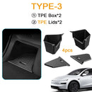 USVOTOV Trunk Organizer for Tesla Model Y Juniper Launch Refresh 2025 Rear Trunk Storage Bins Side Box Organiser TPE Accessories