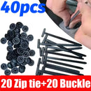 Universal Nylon Cable Tie Buckle Auto Fastener Screw Replacement Clip Car Fender Trunk Engine Guard Panel Wire Management Secure