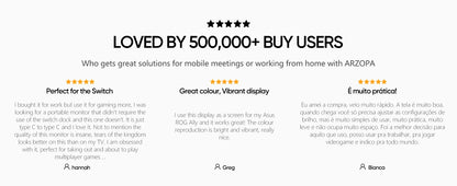 ARZOPA 16.1 inches Portable Monitor,144hz,100%sRGB,1080P FHD,IPS Screen, External Second Screen for Laptop/PC/PS5/Mac/Xbox Z1FC