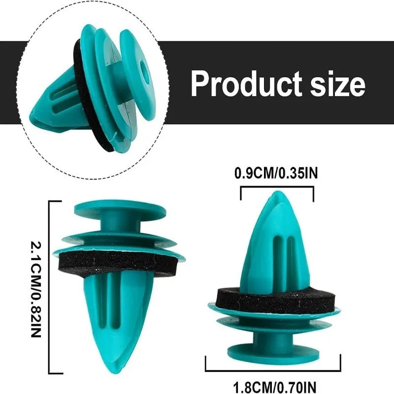 100-20PCS Auto Door Panel Clip with Seal Ring Auto Fastener Rivet Bumper Clip Retainer Car Interior Retaining Accessories