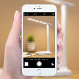 6000mAh Chargeable LED Table Lamp USB 3 Color Stepless Dimmable Desk Lamp Touch Foldable Eye Protection Reading Night Light
