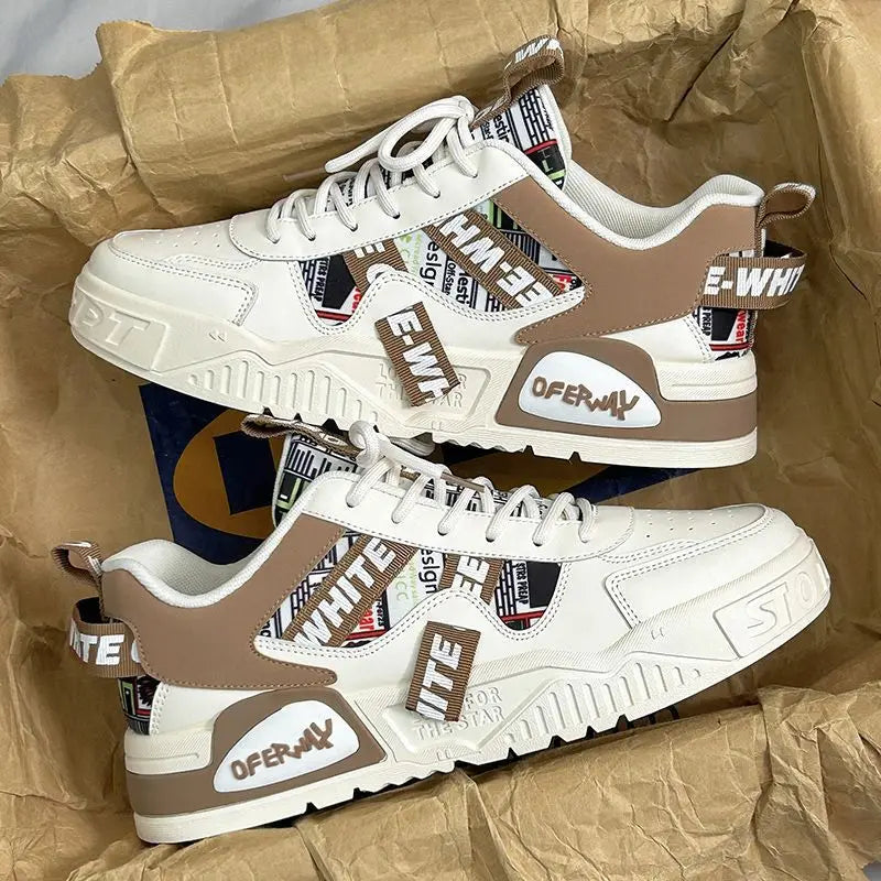 Casual Fashion Leather Sneakers New Skateboard Men's Shoes Outdoor Running Sports Shoes Hiking Tennis Platform Luxury Footwear
