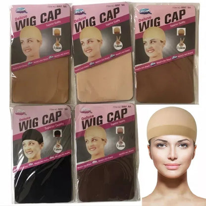 2 peças/cabelo barato nova meia boné para perucas net para perucas boné careca meia de náilon peruca boné elástico