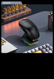 Attack Shark X6 PAW3395 Bluetooth Mouse,Tri-Mode Connection,RGB Touch Magnetic Charging Base,Macro Gaming Mouse
