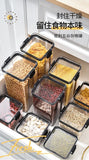 460-1800ml Sets Kitchen Stackable Sealed Jar Plastic Food Storage Box Multigrain Tank Bottle Dried Fruit Tea Storage Containers