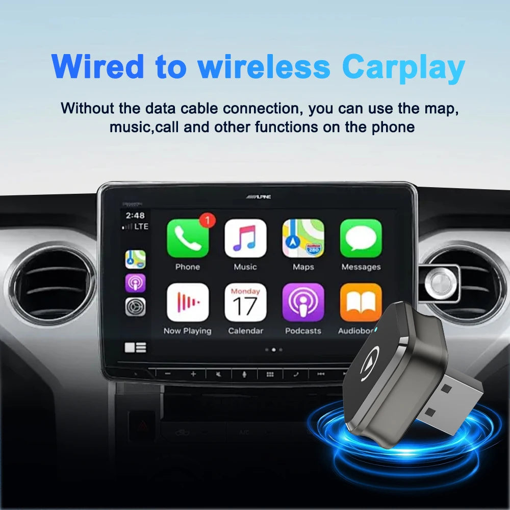 Wireless 2IN1 CarPlay Android Auto Wireless Supermini Box Adapter Plug And Play Dongle Bluetooth WiFi Fast Connect