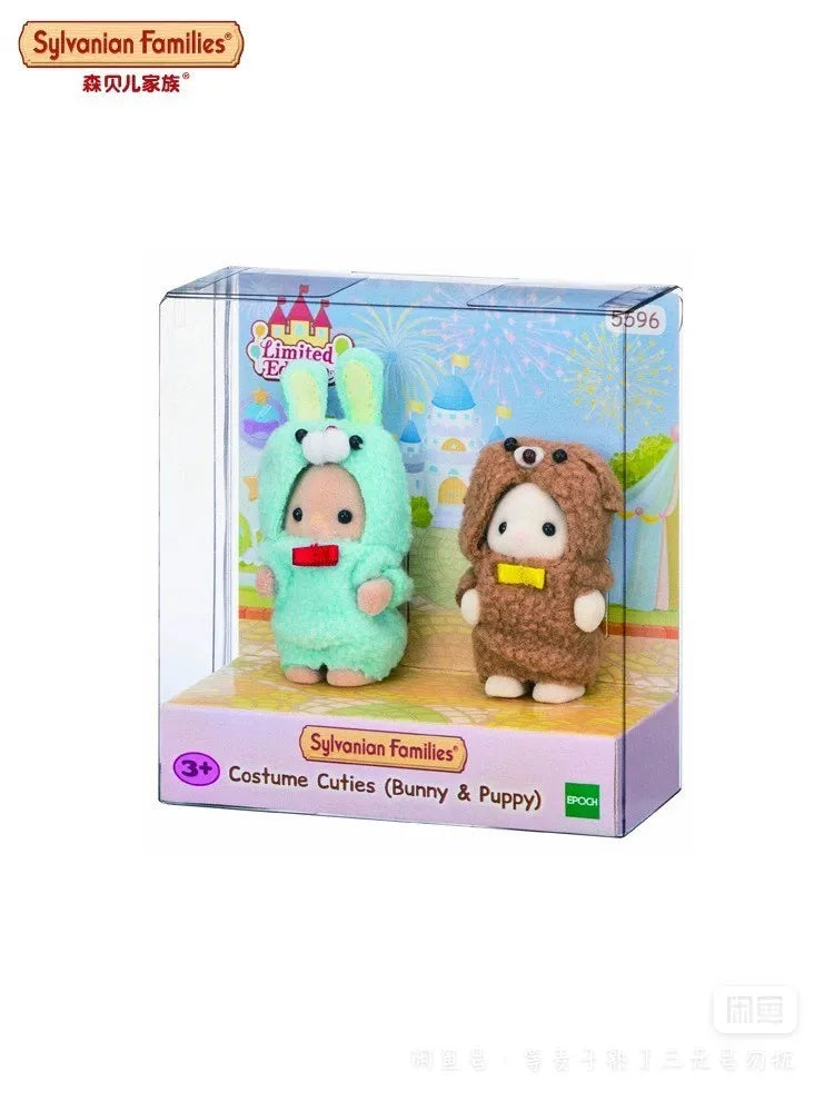 Original Sylvanian Families Anime Girl Figures Baby Raincoat Easter Fruit Kawaii Cute Room Decoration Christmas Gift For Kid Toy