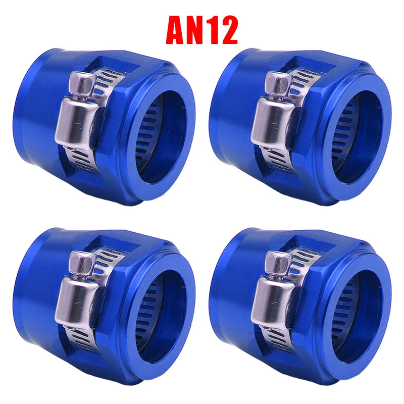 Abrazadera de manguera de coche AN4 AN6 AN8 AN10 AN12, 4 piezas, clip modificado para tubo de combustible de radiador, hebilla, abrazaderas de manguera universales, acabado de extremo de aceite 