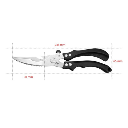 Stainless Steel Chicken Bone Scissors Kitchen Scissors Household Food Scissors Fish Chicken Duck Cutter Scissors Knife