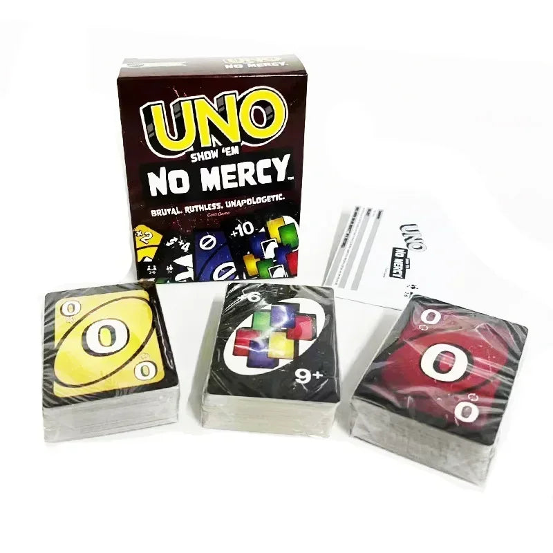 UNO NO MERCY Matching Card Game Pokemon Uno TEAMS Mario Multiplayer Family Party Boardgame Funny Friends Entertainment Poker ﻿