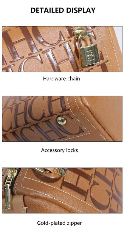 CH Niche Brand Women's Bucket Bag New Large Capacity Letter Print Design 2025 New Women's Classic Handbag