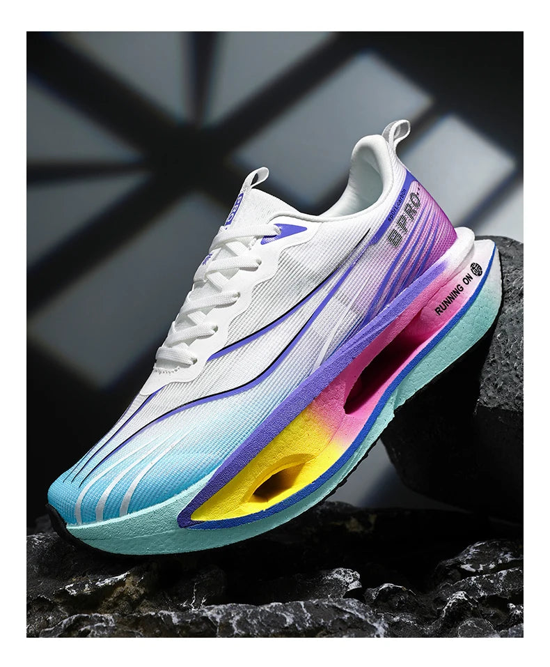 2025 New Men's Sneakers Thick Bottom Cushioning Running Shoes Athletic Training Carbon Plate Jogging Shoes Women's Tennis Shoes