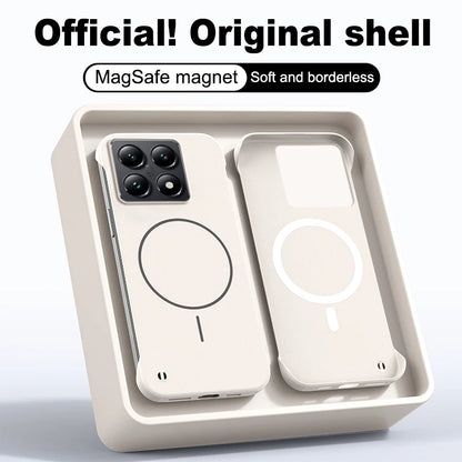 Frameless Ultra Thin Magnetic Case For Xiaomi 14T Pro Magsafe Hard PC Matte Shockproof Cover For MI14T 14TPro Shell Bumper
