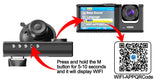 2/3Camera WIFI Dash Cam Cabin Car Dvr 1080P Interior Vehicle Three Way Channel Dvrs Recorder Video Registrator Dashcam Camcorder