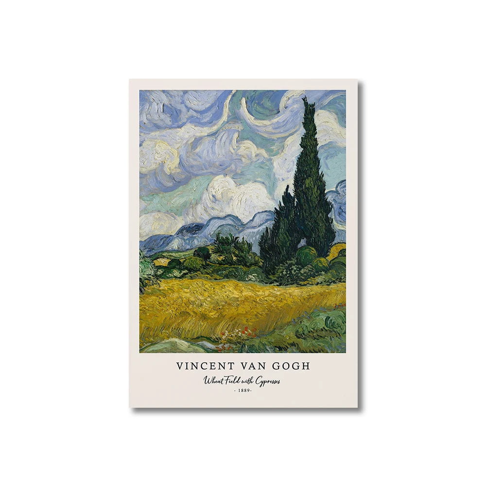 Vincent Van Gogh Writings Canvas Prints Painting Posters Great Work The Starry Night Poster Wall Art Living Room Bedroom Decor