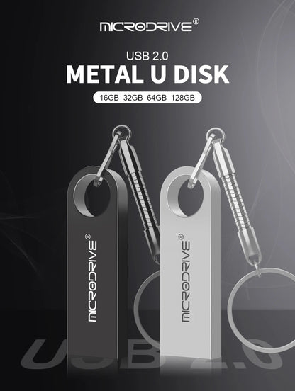 Waterproof usb flash drive pen drive 4GB 8GB 16GB 32GB 64GB Metal pendrive Card Memory Stick Drives u disk with key ring