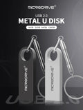 Waterproof USB Flash Drive, Pen Drive, 4GB, 8GB, 16GB, 32GB, 64GB, Metal Pendrive, Card Memory Stick Drives, U Disk with Key Ring